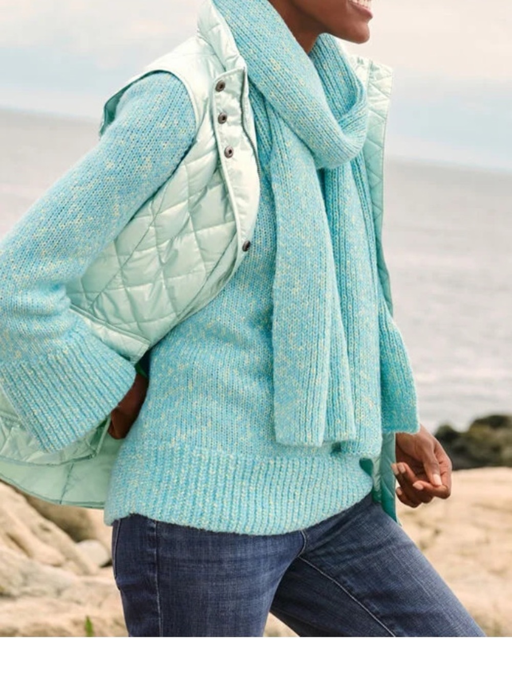 Talbots Shaker Stitch Marl Sweater